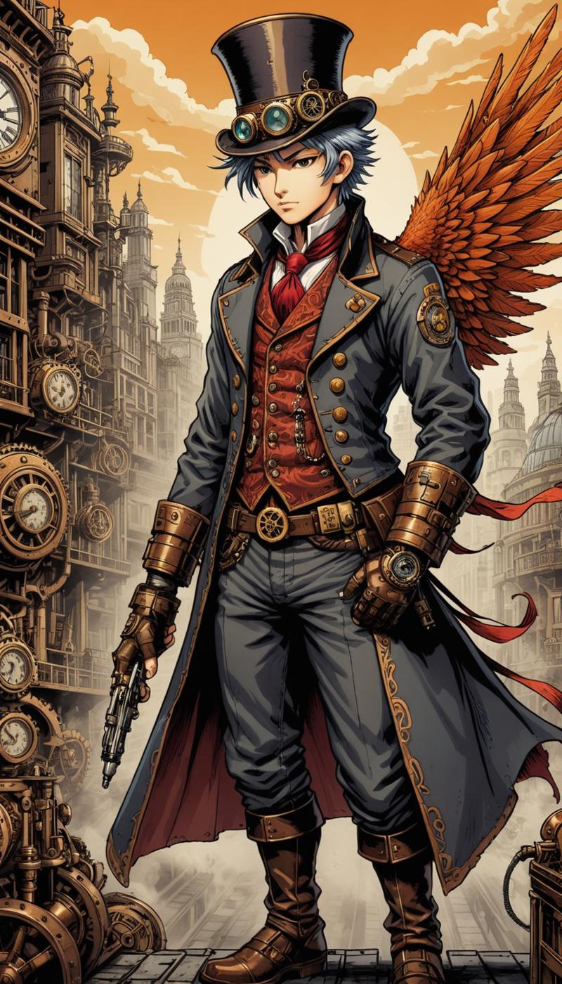 00086-1068102087-(manga style) vibrant, high-energy, detailed, iconic, Japanese comic style, a s(_0)imurgh,    in a steampunk london,.png